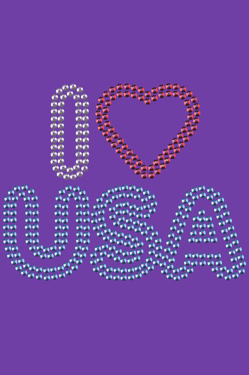 I Love USA 2- Womens T-shirt