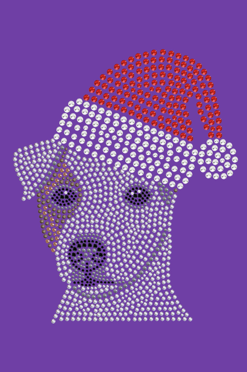 Jack Russell Terrier with Santa Hat - Womens T-shirt