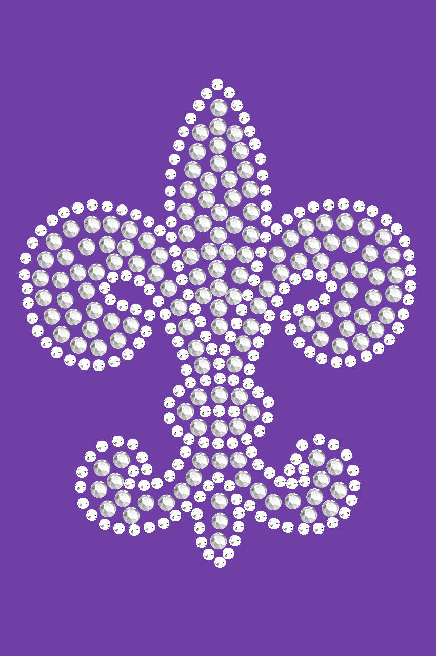 Fleur de Lis (Rhinestone & rhinestuds) - Bandanna