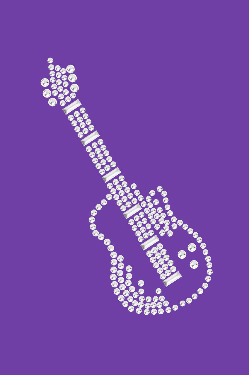 Guitar (Rhinestone) - Womens T-shirt