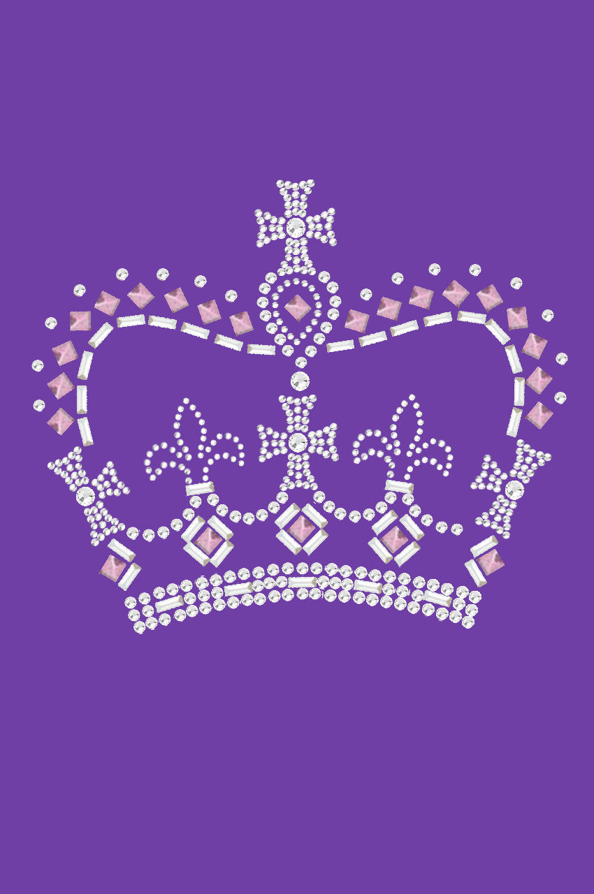 Crown 15 ( Pink, Silver & Clear) - Womens T-shirt