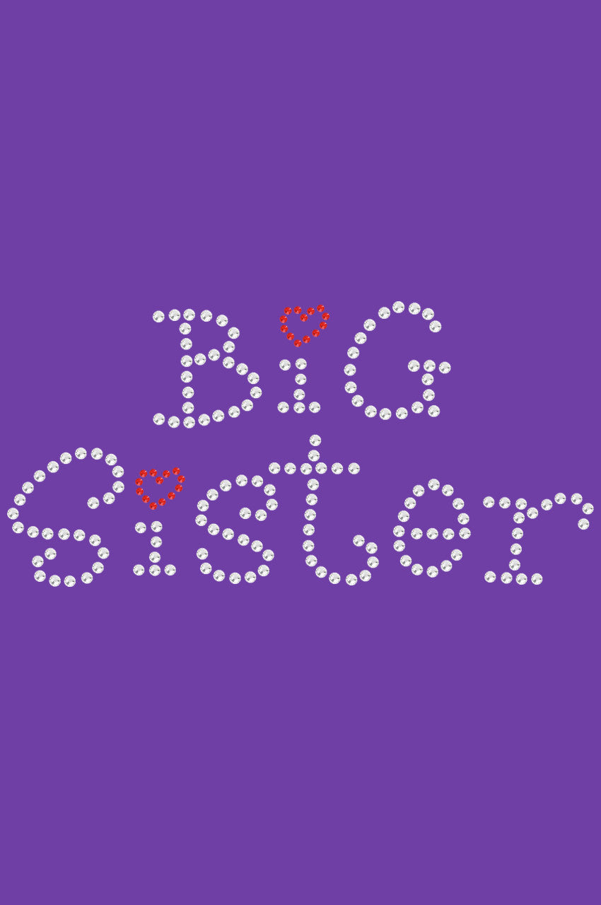Big Sister with Red Heart - Womens T-shirt