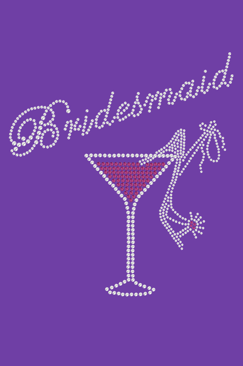 Bridesmaid with Drink & High Heel Shoe - Womens T-shirt