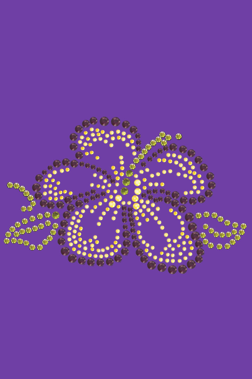 Purple & Yellow Hibiscus - Bandanna