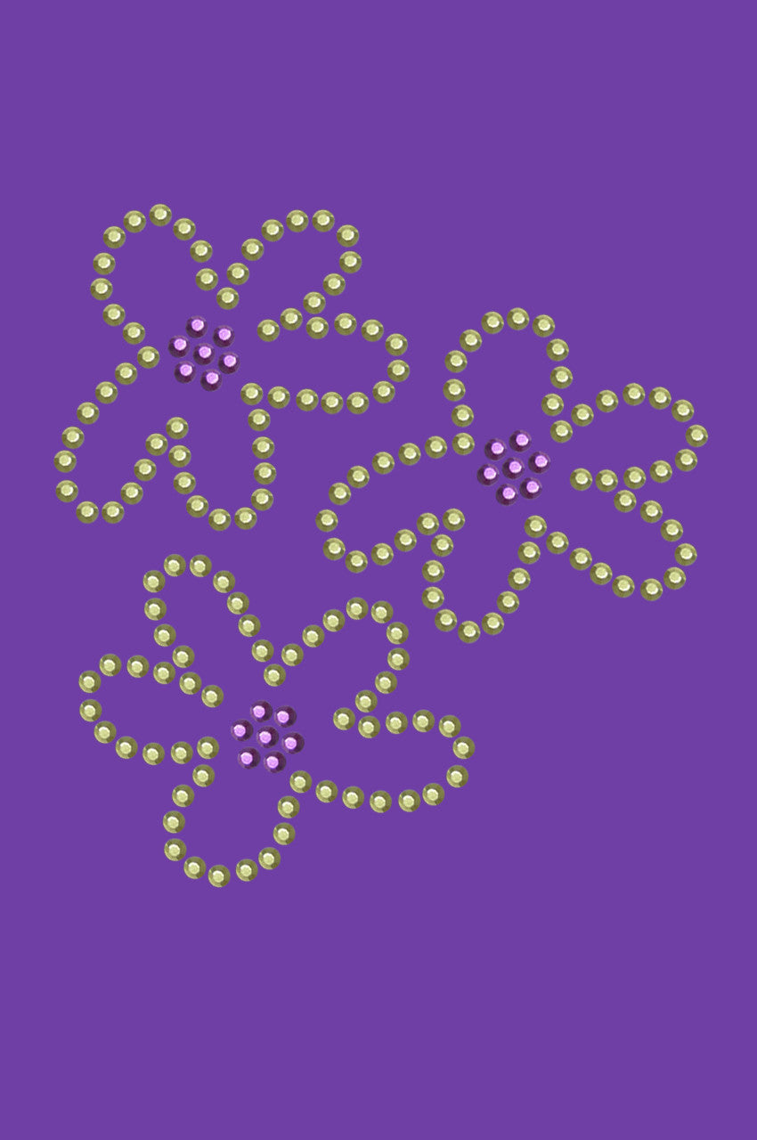 Three Lime Flowers - Womens T-shirt