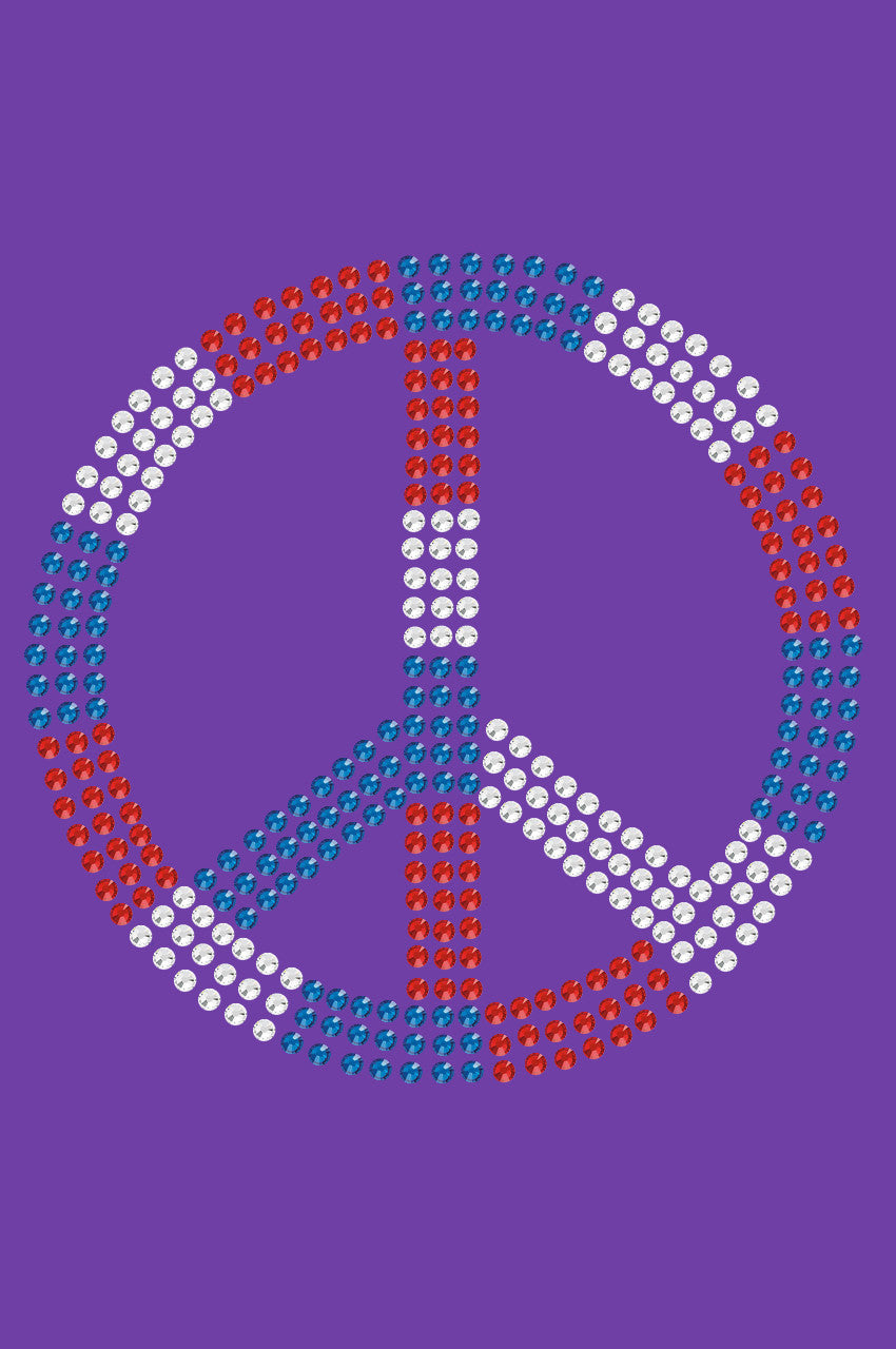 Peace Sign (Red, White, & Blue) - Womens T-shirt