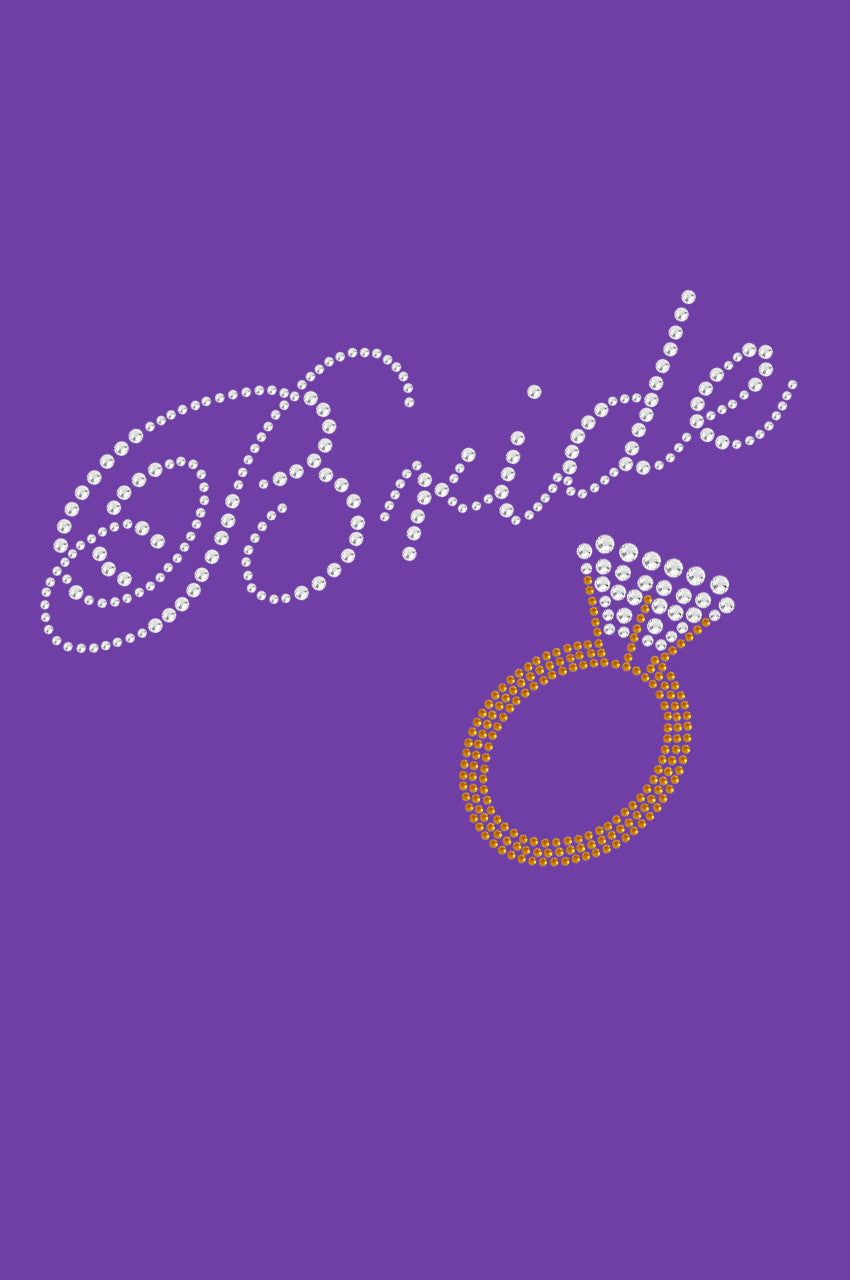 Bride with Diamond Ring- Womens T-shirt