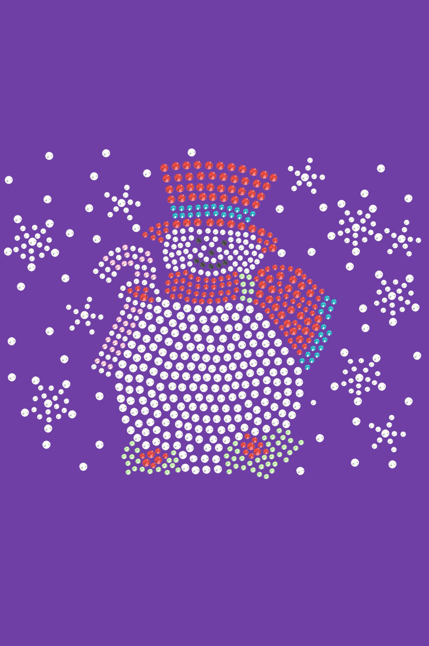 Snowman with Snowflakes - Womens T-shirt
