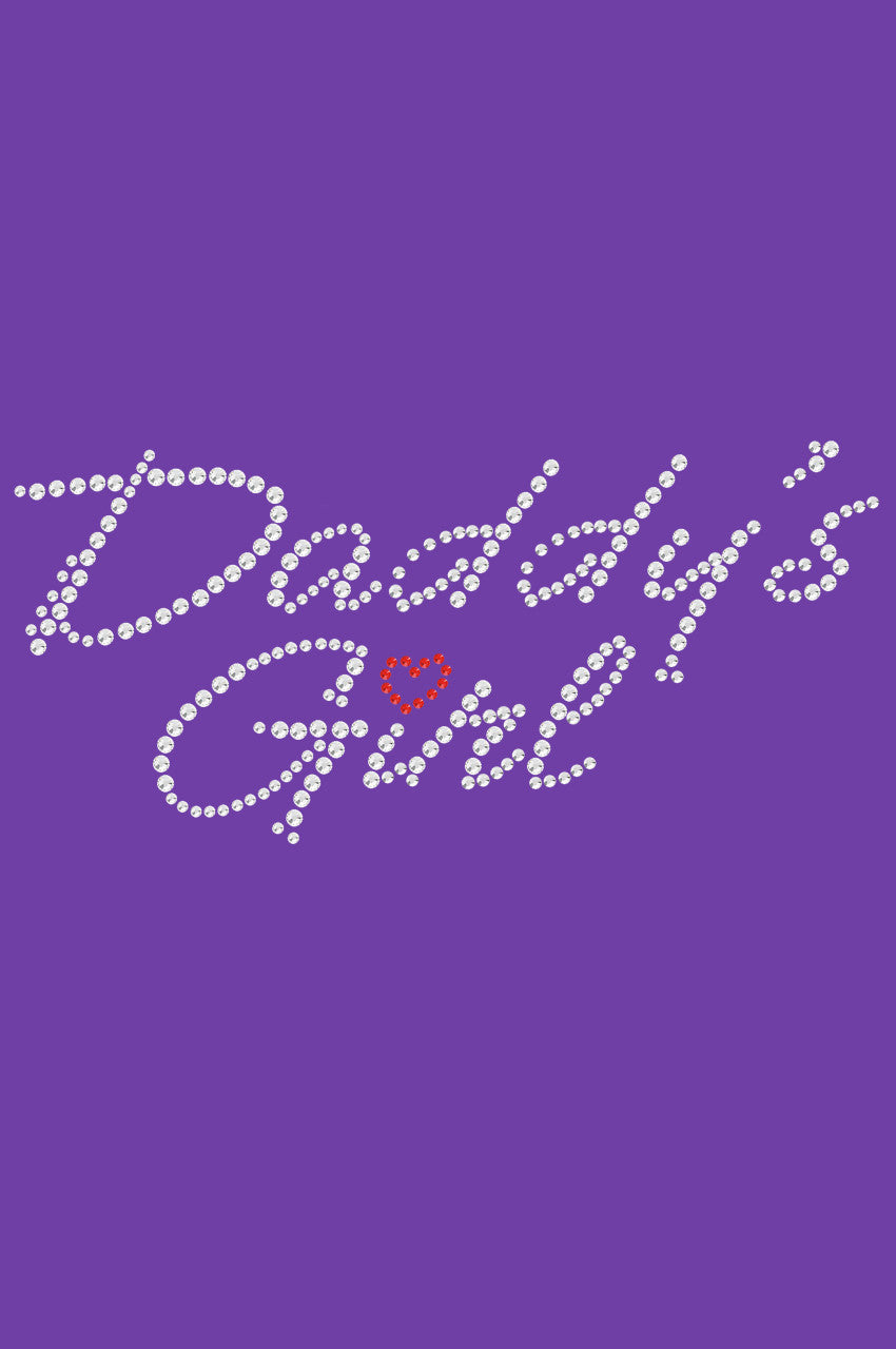 Daddys Girl with Red Heart - Womens T-shirt