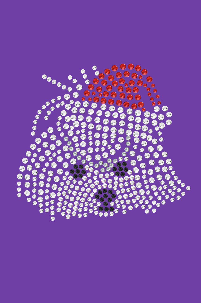 Maltese Face with Santa Hat - Womens T-shirt