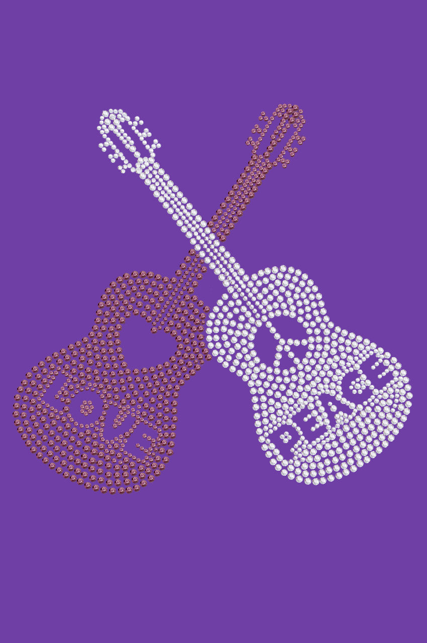 Guitars - Love & Peace - Womens T-shirt