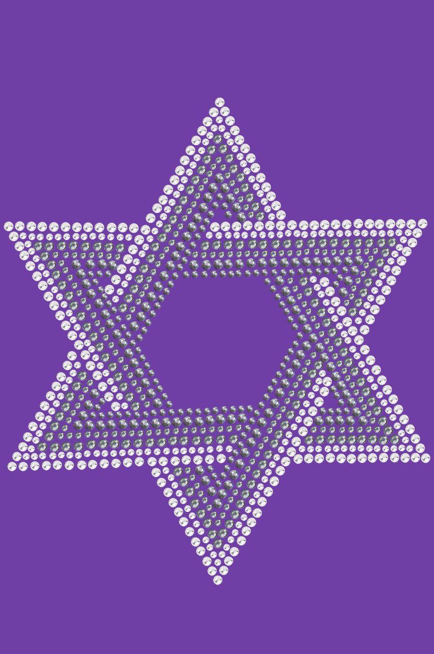 Star of David (Crystal and Gray) - Womens T-shirt