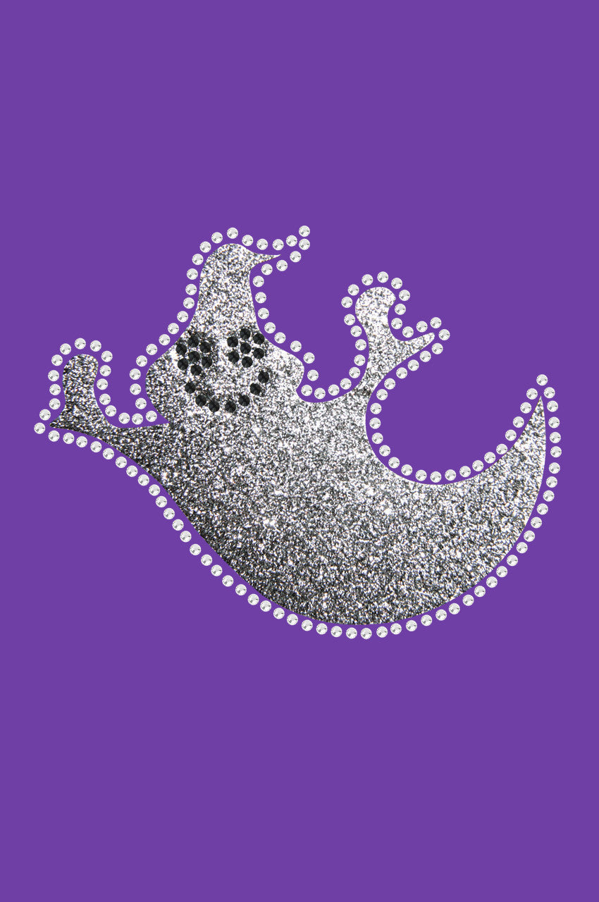 Silver Glitter Ghost - Womens T-shirt