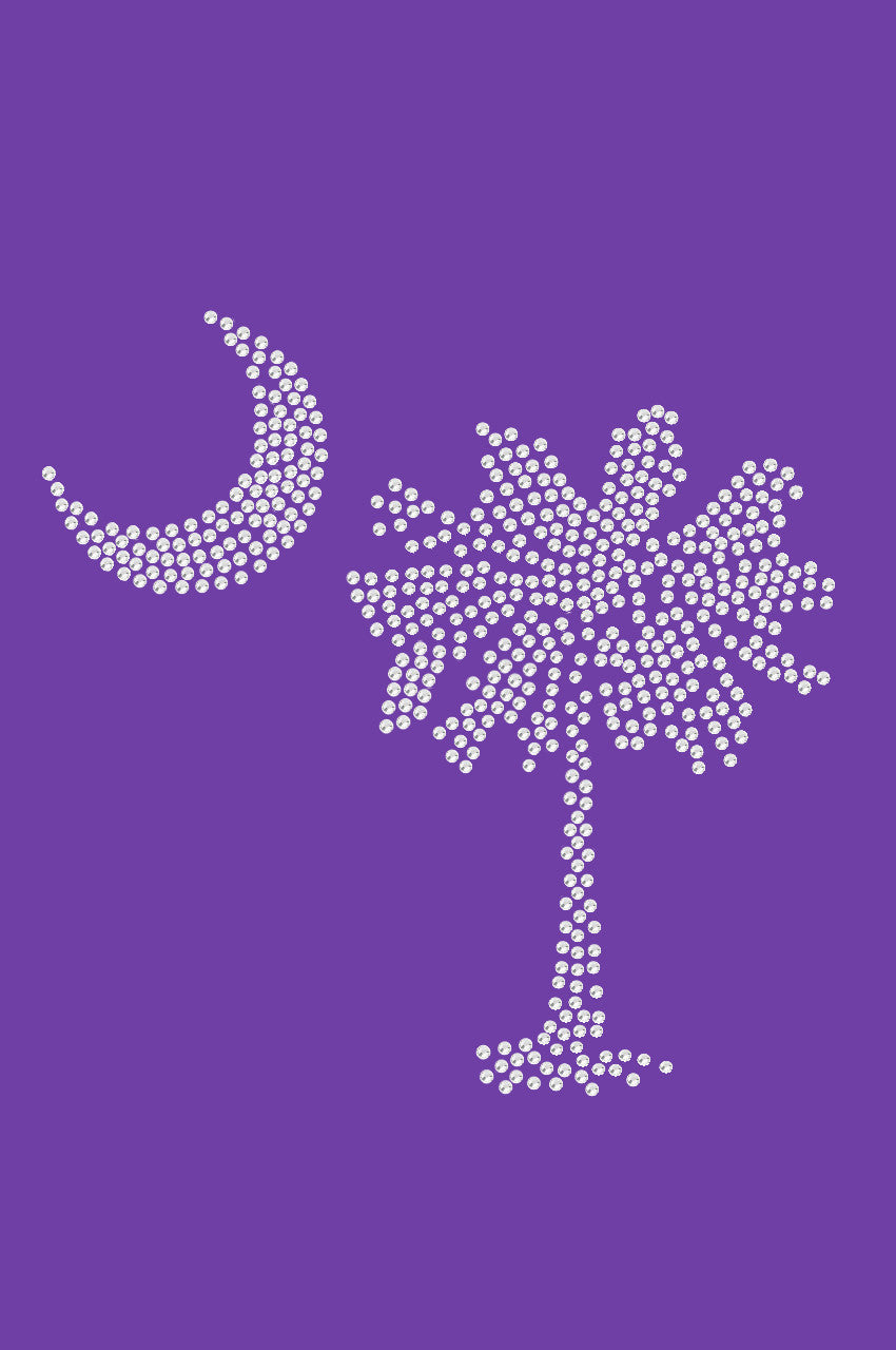 Palmetto Tree & Moon - Womens T-shirt