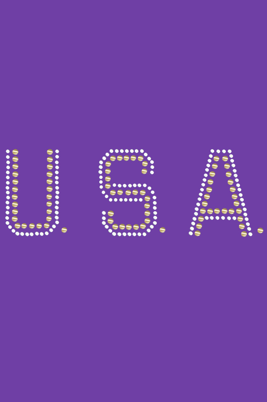 USA (Gold & Silver Nailheads) - Womens T-shirt
