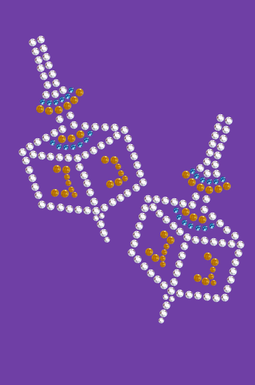 Dreidel Blue & Gold (Small)- Bandanna