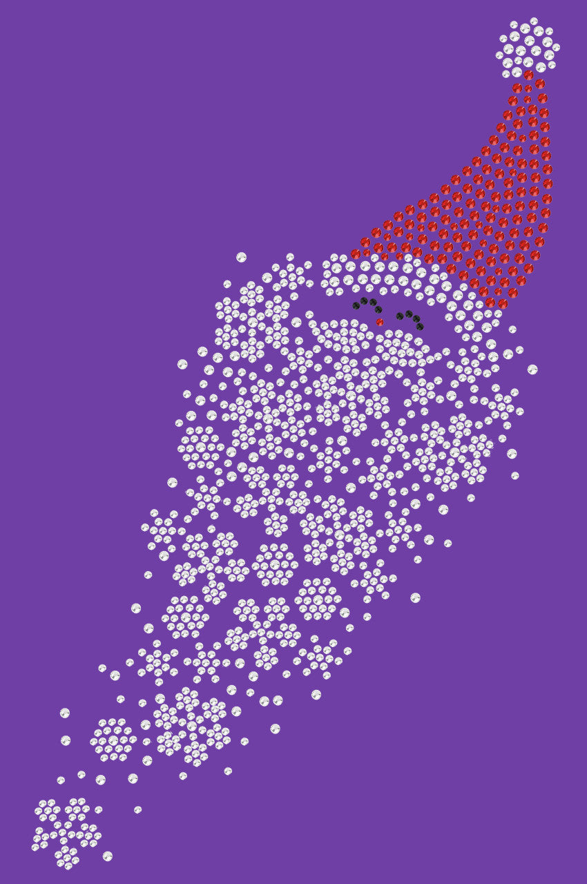 Santa Face with Snowflake Beard - Womens T-shirt