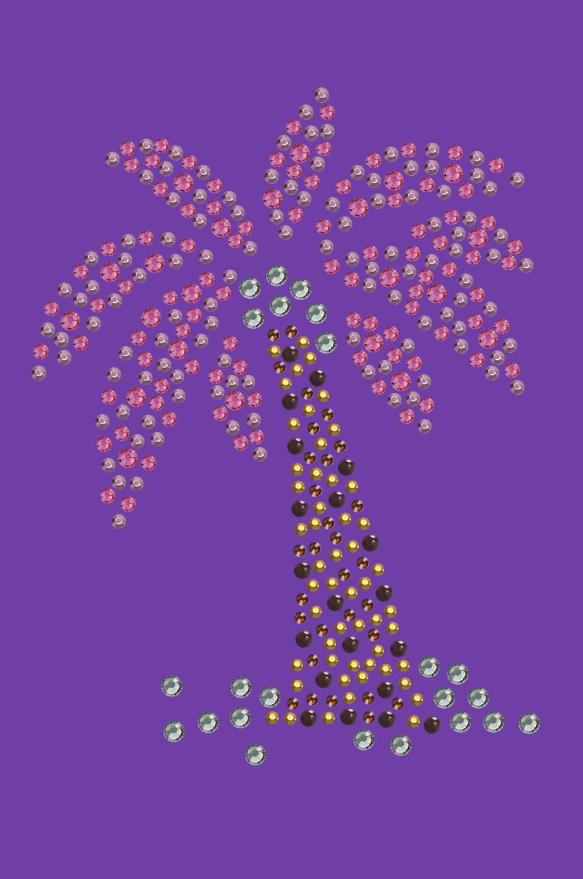 Palm Tree (Pink) - Womens T-shirt
