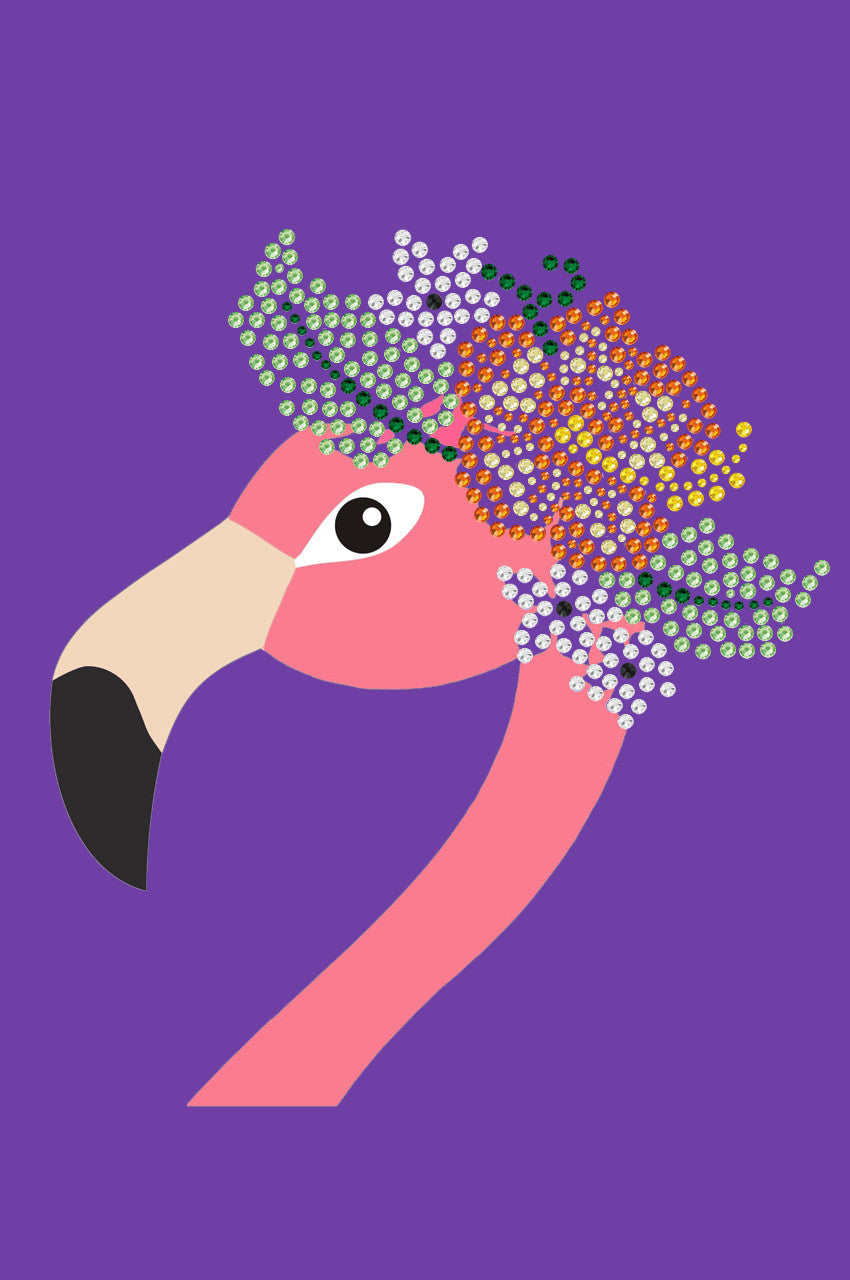 Flamingo with Flowers - Womens Tee