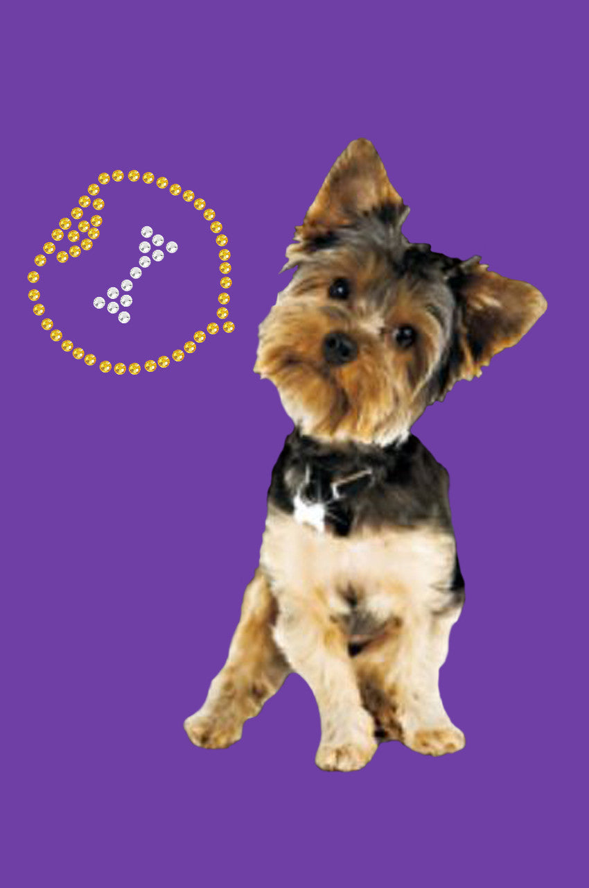 Yorkie with Bone - Womens Tee