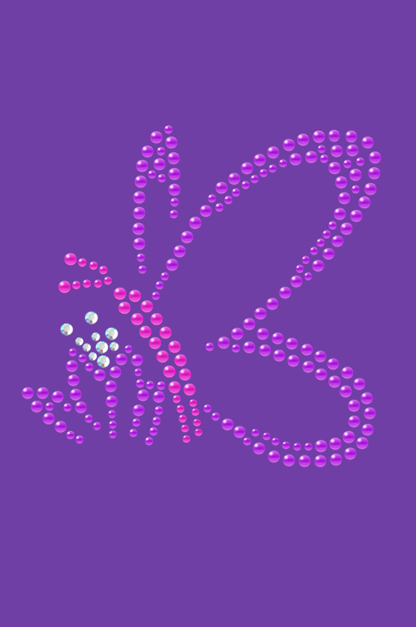Pink & Purple Nailhead Butterfly - Womens T-shirt