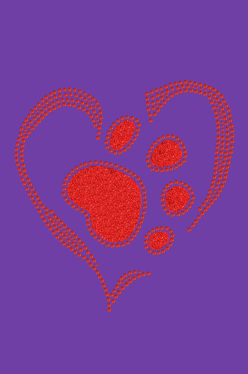 Red Paw Heart - Women's T-shirt