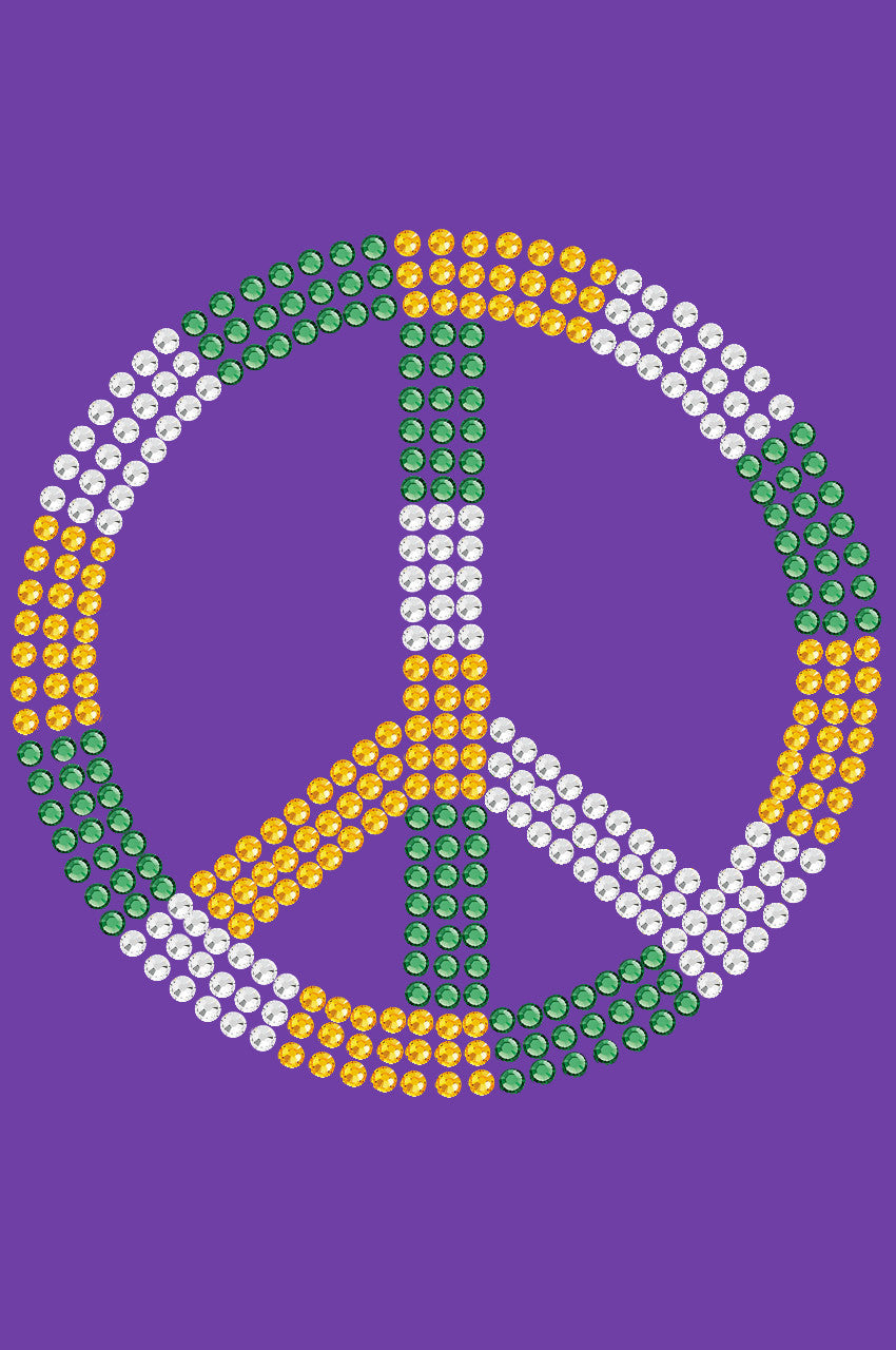 Peace Sign (Green, Gold, & Clear)- Womens T-shirt
