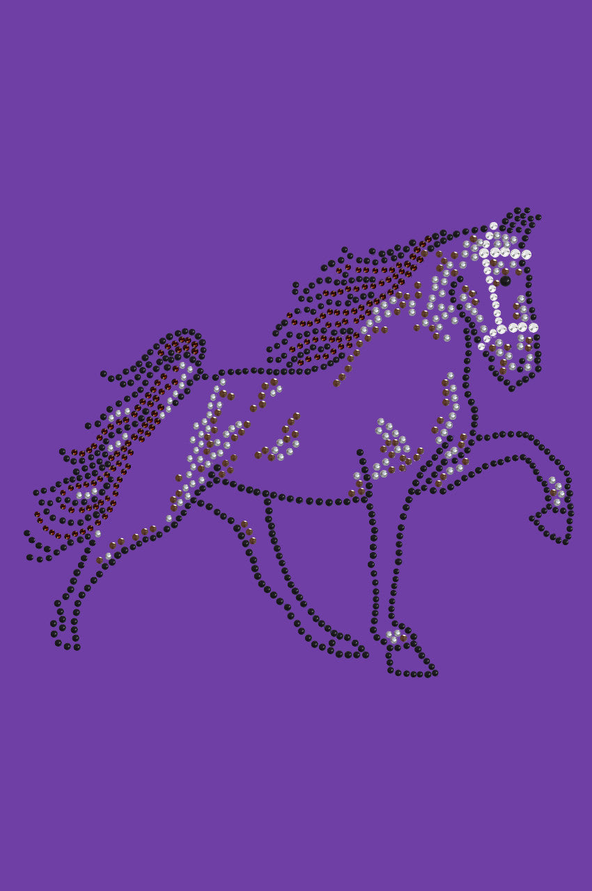 Horse (Brown Rhinestuds) - Women's T-shirt