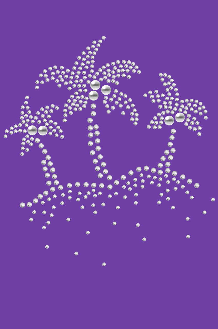 Palm Trees (Silver) - Womens T-shirt
