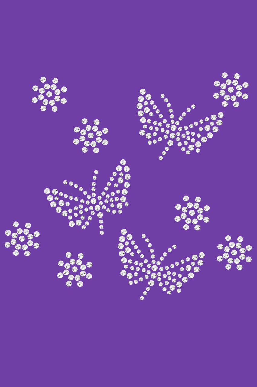 Small Rhinestone Butterflies - Bandanna