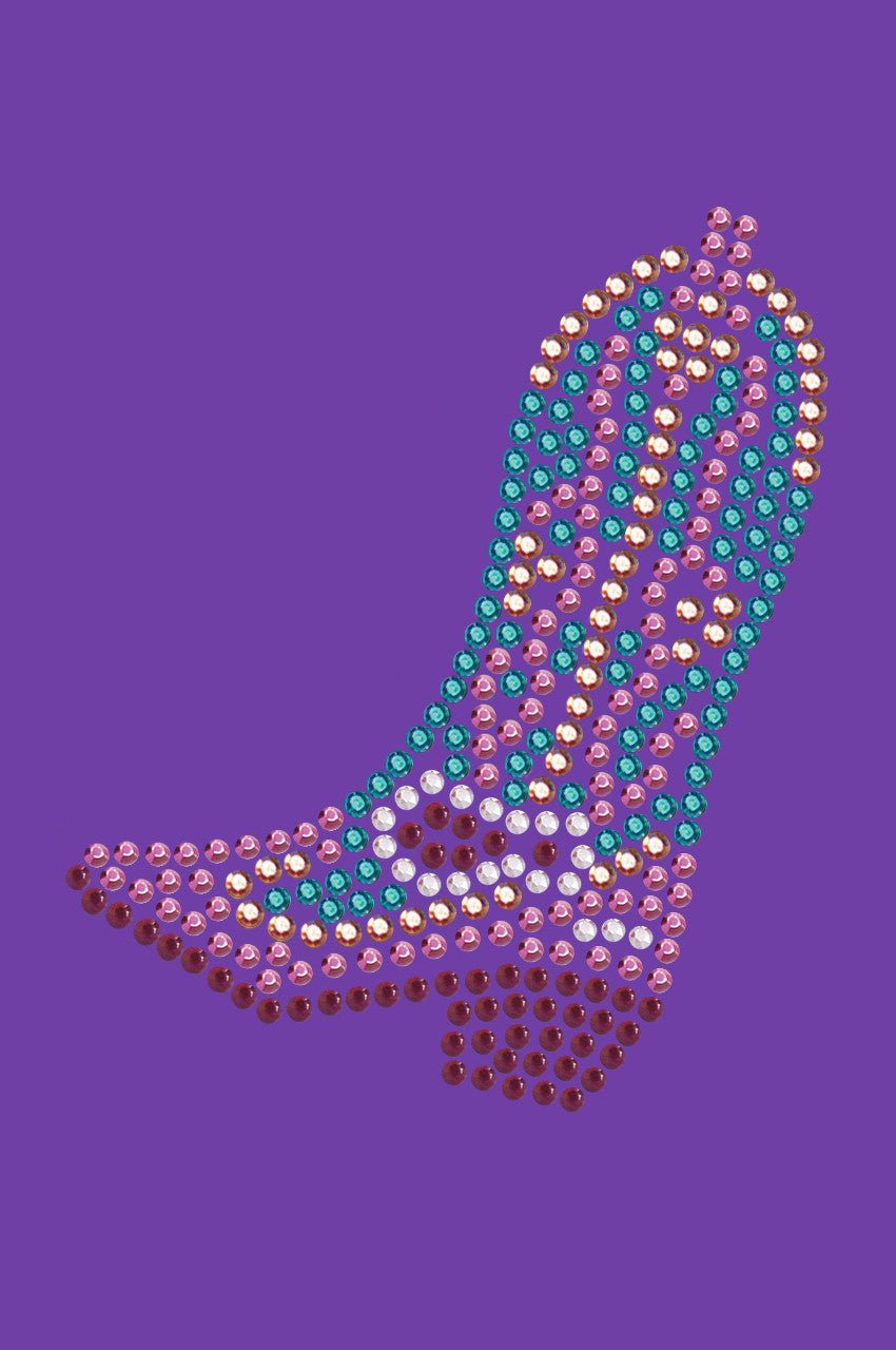 Boot (Pink & Turquoise) - Womens T-shirt