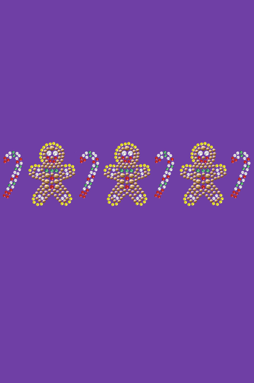 Gingerbread Men & Candy Canes - Womens T-shirt