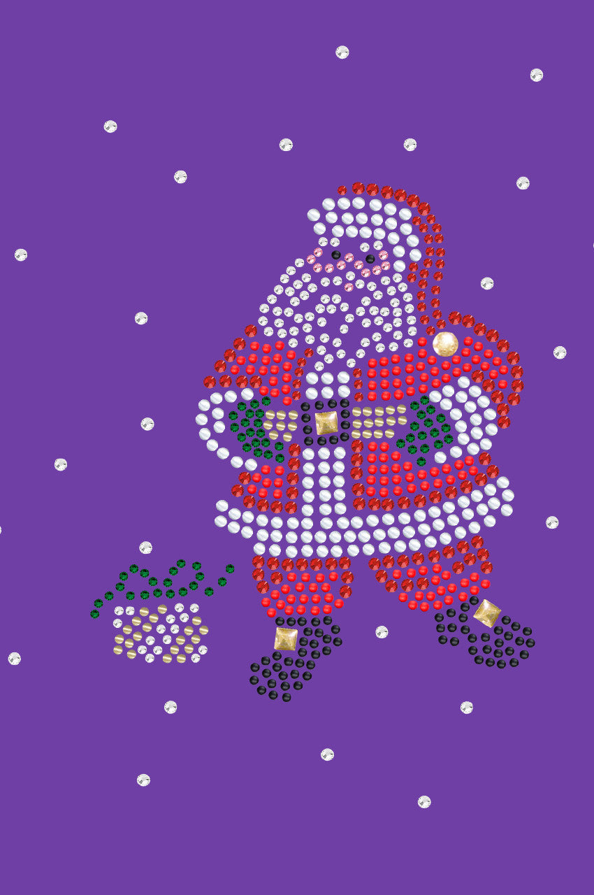 Santa with Snowflakes - Womens T-shirt