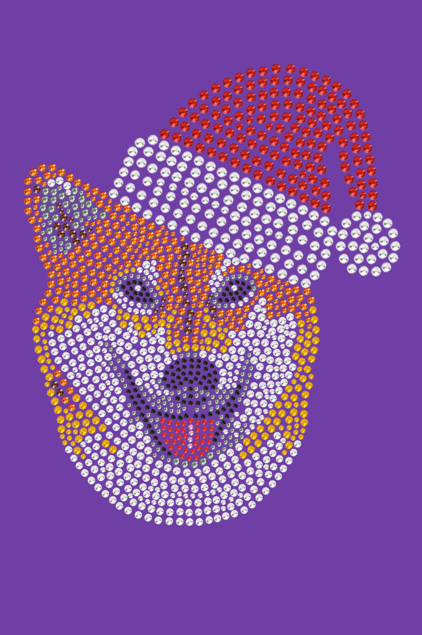 Shiba Inu with Santa Hat - Womens Tee