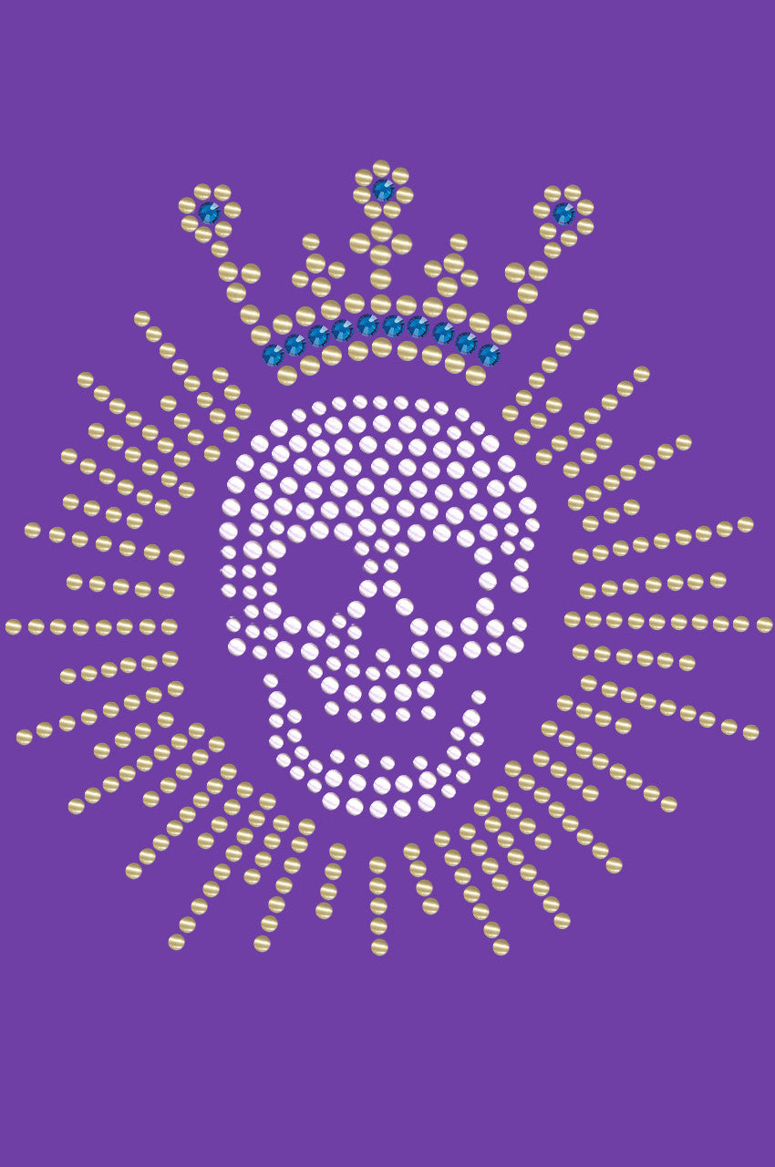 Skull with Austrian crystal Crown - Womens T-shirt