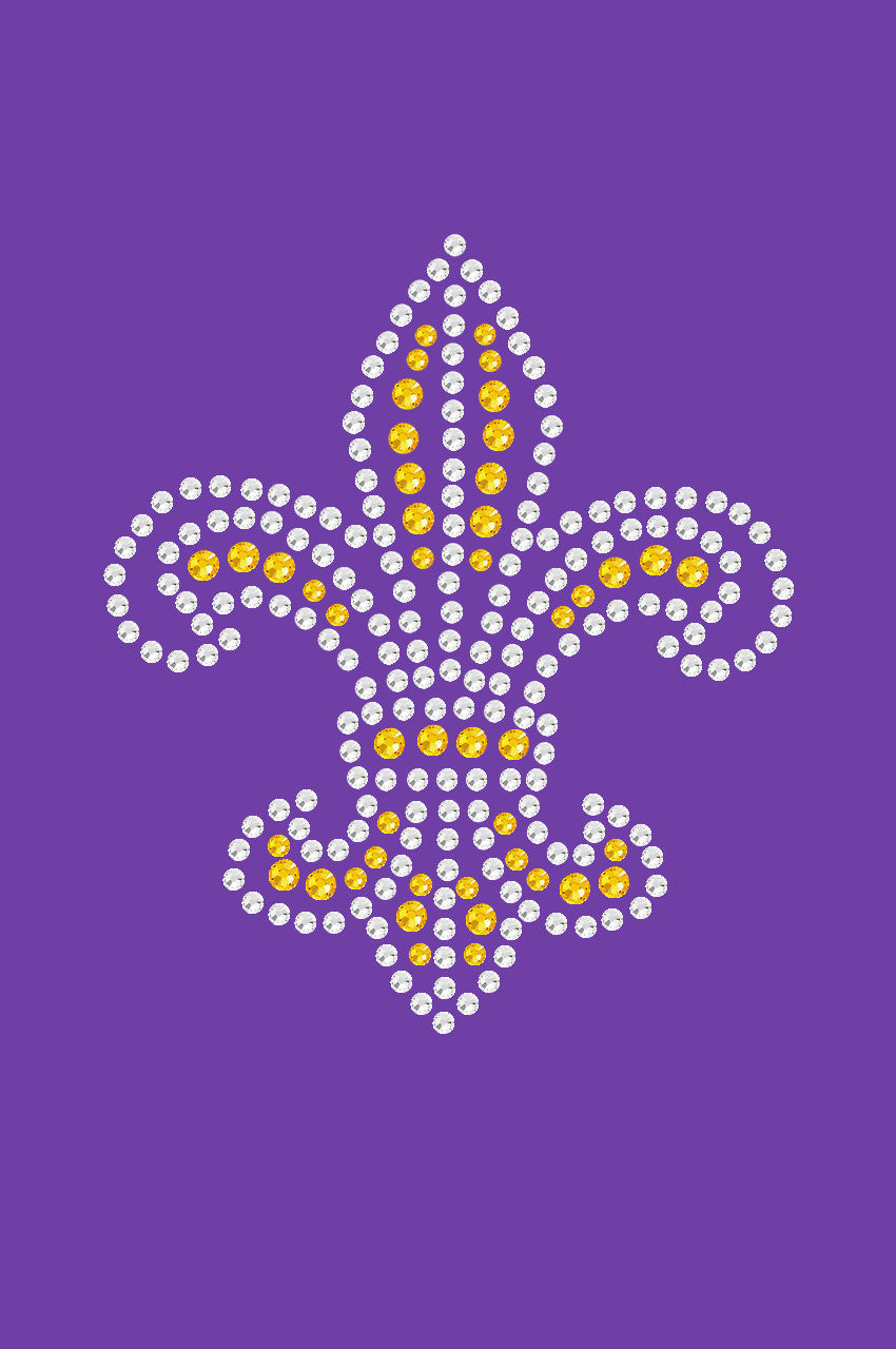 Fleur de Lis (Gold Rhinestones) - Bandanna