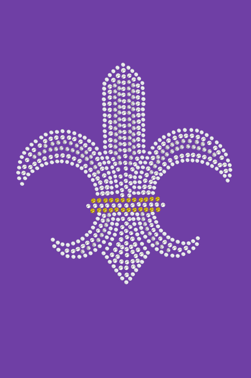 Fleur de Lis (Rhinestones & Nailheads) - Womens T-shirt
