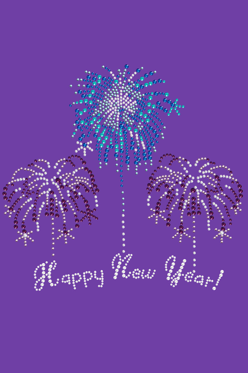 Happy New Year Fireworks - Womens T-shirt
