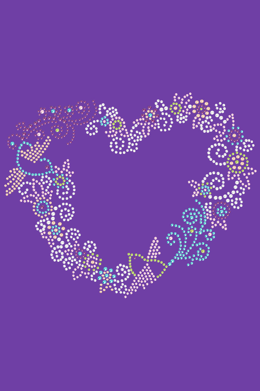 Spring Flower & Bird Heart - Womens T-shirt