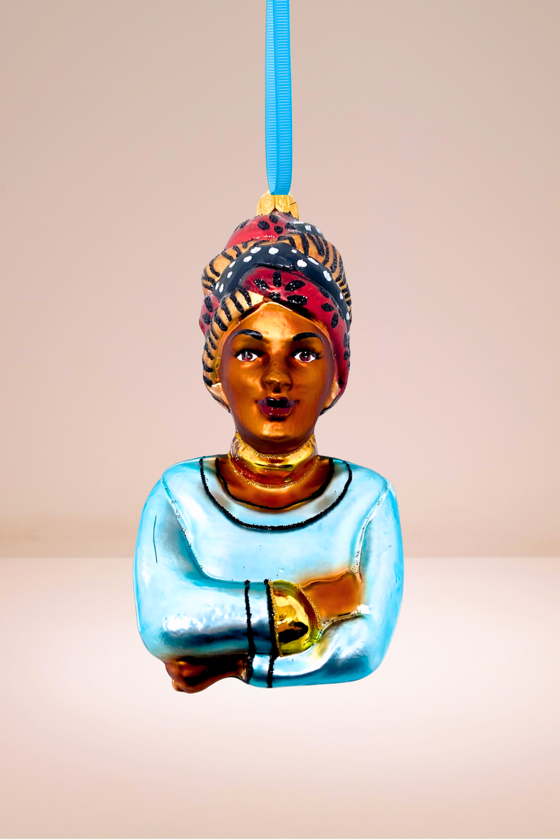 Ena African Glass Christmas Ornament