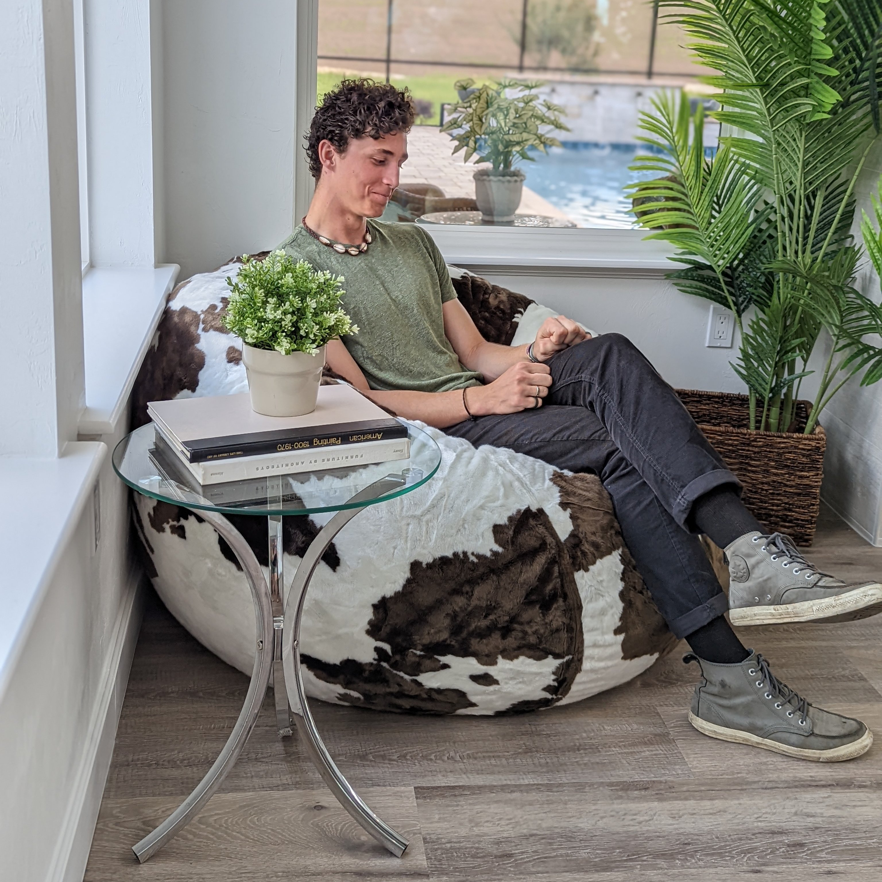 CordaRoy's Full Faux Fur Convertible Bean Bag Chair