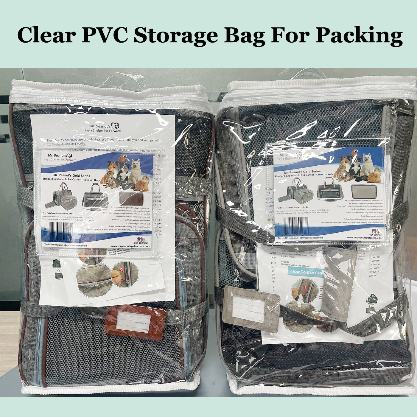 Mr. Peanuts Gold Series Standard Size Airline Compliant Expandable Pet Carrier