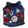 Patriotic USA Denim Dog Jacket