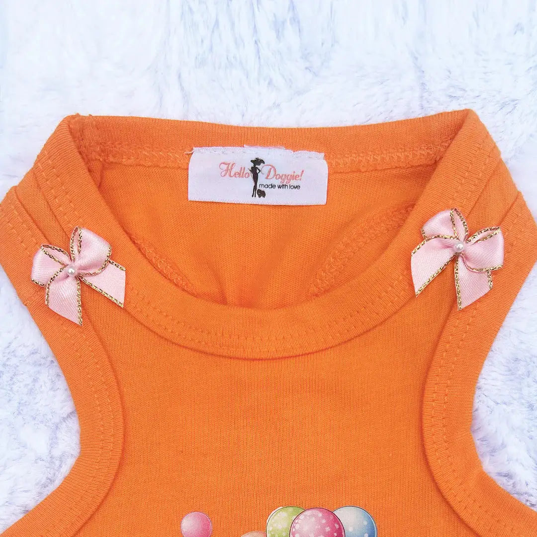 Hello Doggie Party Girl Faux Fur Cotton Dog Dress