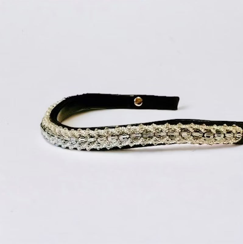 Passion Browband #3 - Silver Shade Crystal Beads