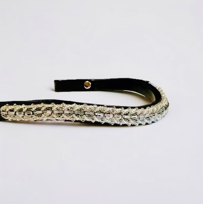 Passion Browband #3 - Silver Shade Crystal Beads
