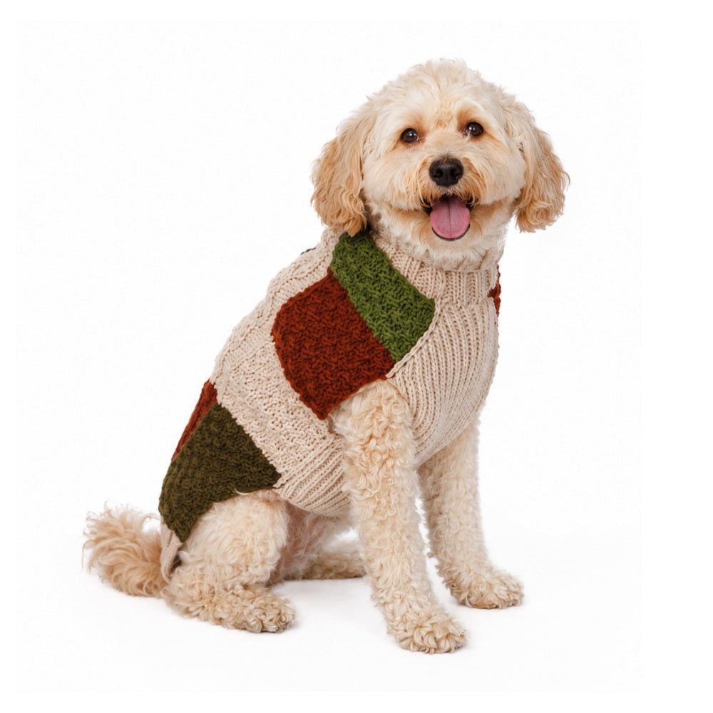 Chilly Dog Patchwork Wool Dog Sweater