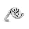 Sterling Silver Paw Print Toe Ring, Etched In My Heart