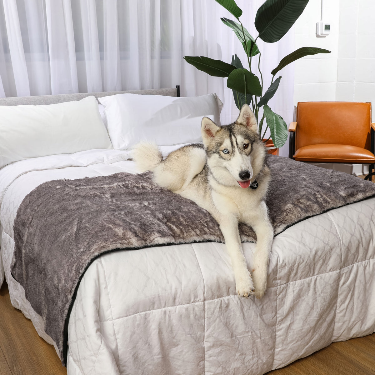PupProtector Luxe Waterproof Bed Runner Ultra Soft Chinchilla