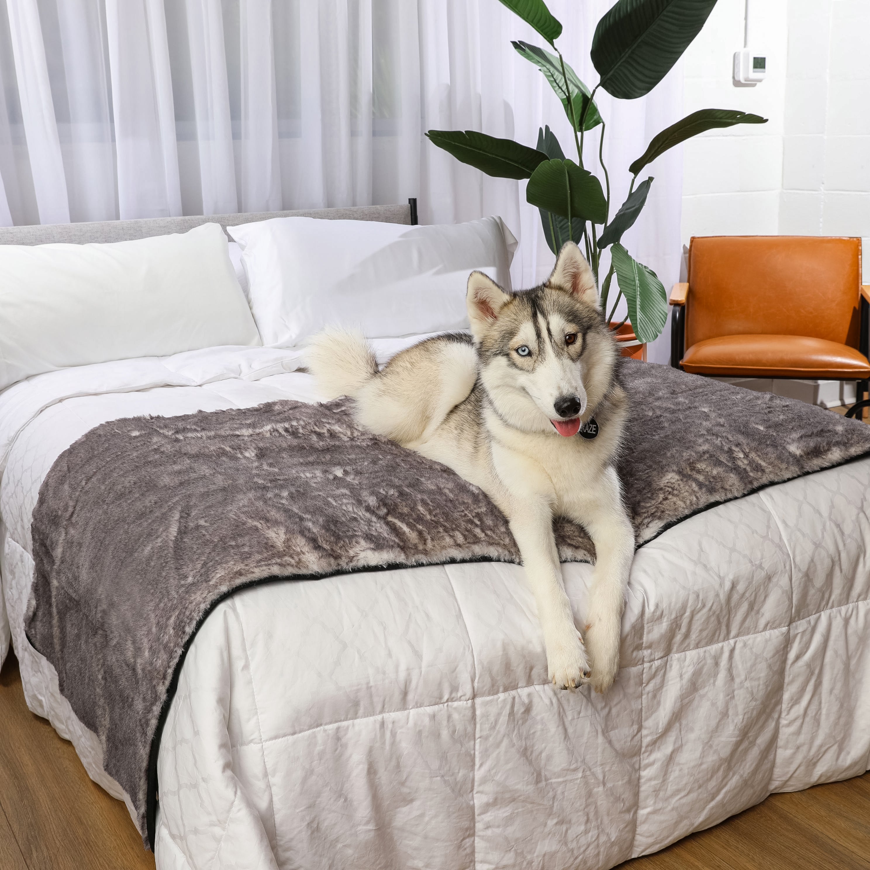 PupProtector Luxe Waterproof Bed Runner Ultra Soft Chinchilla